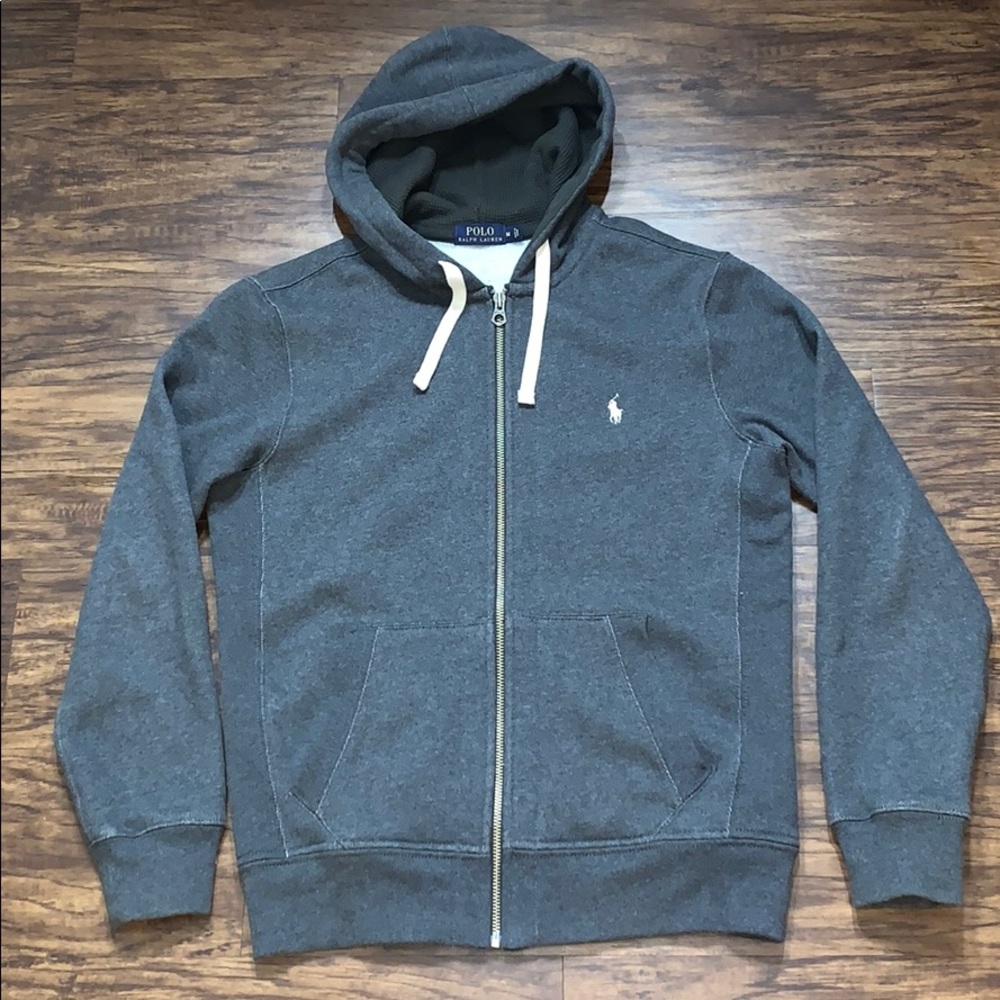 Men’s Polo Ralph Lauren Grey Zip Up Hoodie Size M